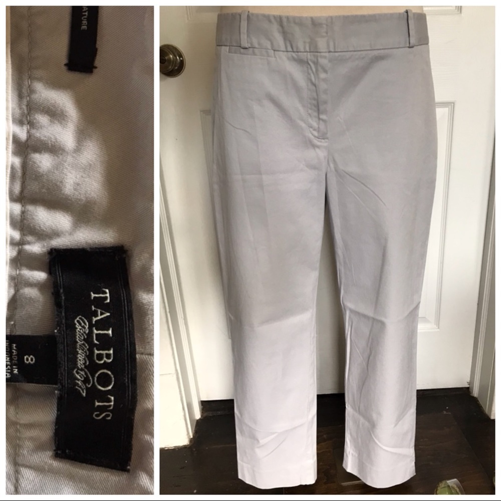 Grey Talbots cropped pants Sz 8